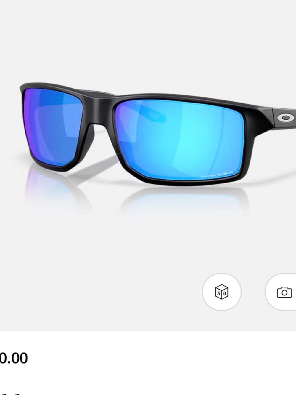 Oakley Men's Sunglasses Black Frame Blue Mirrored Lenses